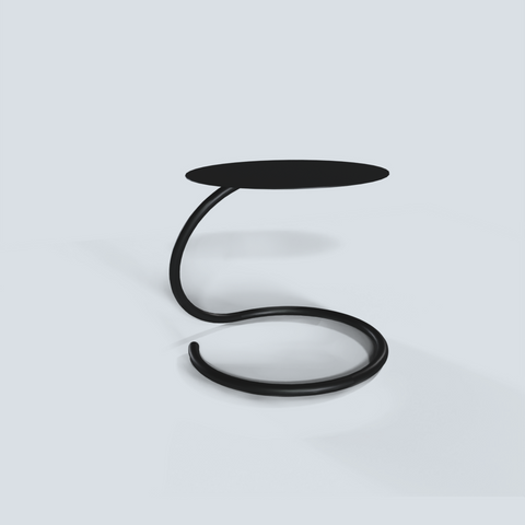Vortice Modern Side Table - Minimalist Space-Saving Accent Furniture
