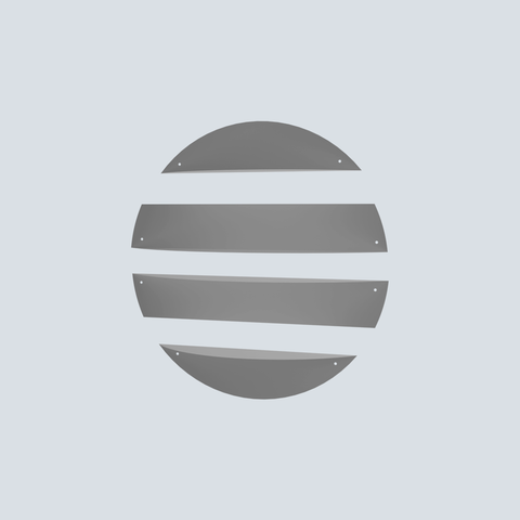 Eclipse Shelves DE 6 - Modern Circular Storage Organizer