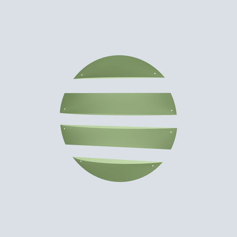 Eclipse Shelves DE 6 - Modern Circular Storage Organizer