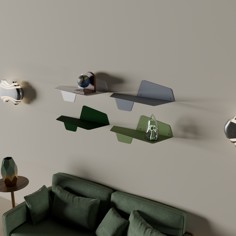 Volo Folded Metal Wall Shelf — product photograph | رف فولو المعدني الجداري — صورة للمنتج
