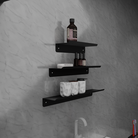 Candella Bathroom Shelves — Set of 3 — product photograph | مجموعة أرفف كانديلا للحمام – 3 قطع — صورة للمنتج
