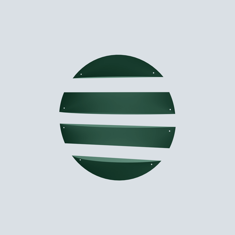 Eclipse Shelves DE 6 - Modern Circular Storage Organizer