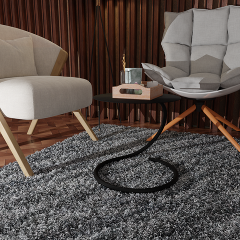 Vortice Modern Side Table - Minimalist Space-Saving Accent Furniture