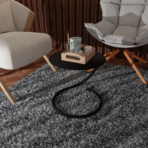 Vortice Metal Side Table — product photograph | ترابيزة جانبية فورتيتشي المعدنية — صورة للمنتج