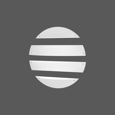 Eclipse Shelves DE 6 - Modern Circular Storage Organizer