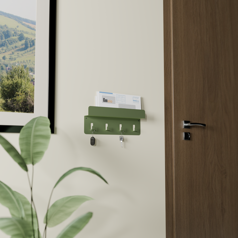 Keys & Mail Shelf DE 17 - Modern Entryway Organizer for Small Spaces