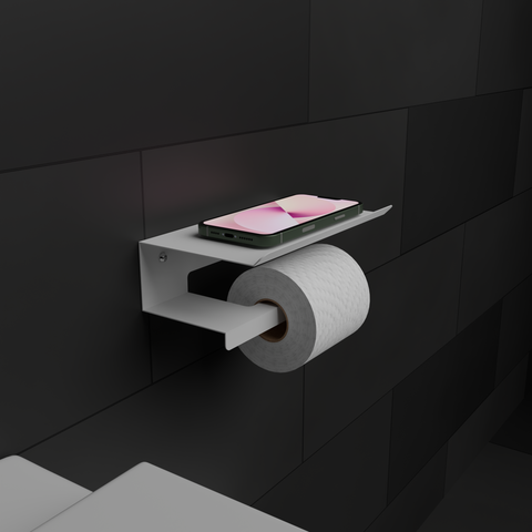 Toilet Paper Holder B 14 - Sleek Modern Space-Saving Bathroom Organizer