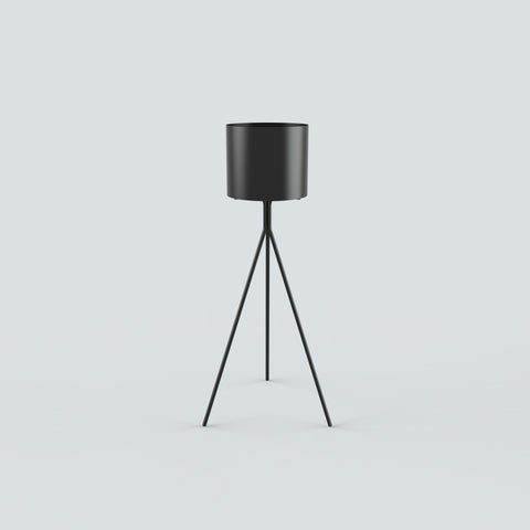 Terra Tall Cylindrical Metal Planter — product photograph | حوض زرع تيرا المعدني الأسطواني المرتفع — صورة للمنتج