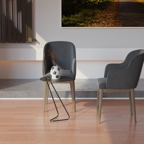 Angolo Modern Side Table - Minimalist Space-Saving Accent Furniture