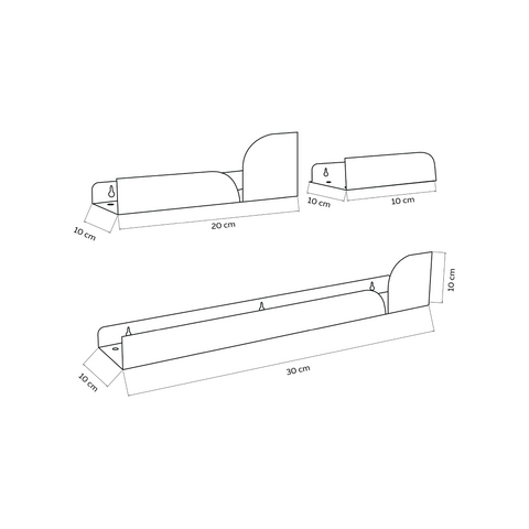 Shampoo Holder B 8 - Modern Floating Bathroom Storage Shelves