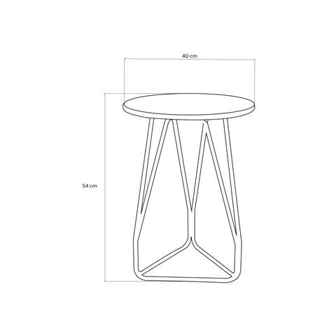 Stratto – Sculptural Metal Side Table