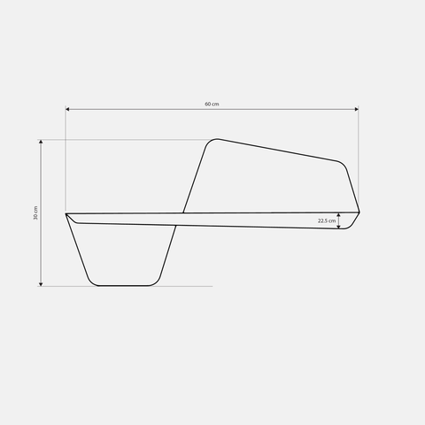 Trapezio Shelf DE 2 - Modern Space-Saving Multi-Purpose Organizer