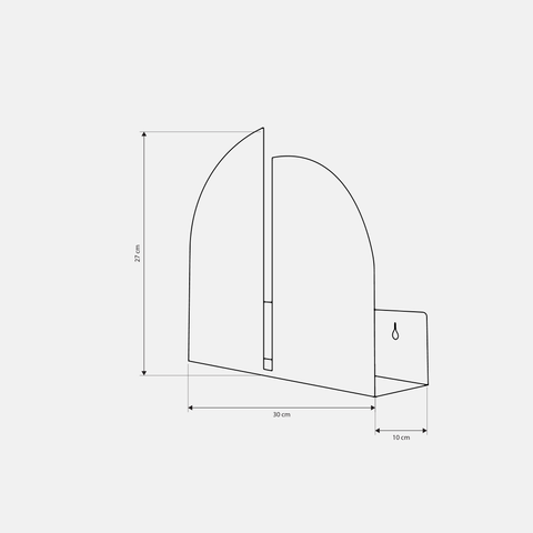 DE3 Mail Wall-Mounted Shelf - Modern Space-Saving Organizer