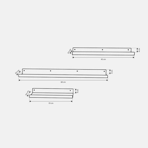 Tre Livelli Shelves Set DE 4 - Modern Three-Piece Storage Organizer