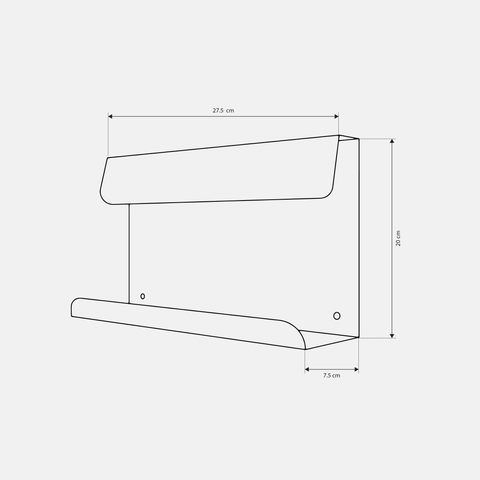 Mail Shelf DE 16 - Sleek Modern Space-Saving Organizer