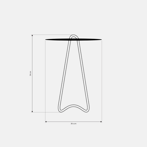 Angolo Modern Side Table - Minimalist Space-Saving Accent Furniture