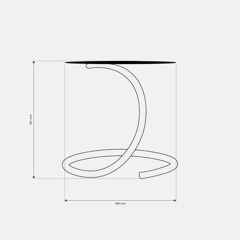 Vortice Modern Side Table - Minimalist Space-Saving Accent Furniture