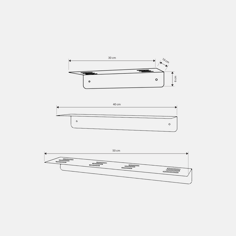 Candella Bathroom Shelves — Set of 3 — product photograph | مجموعة أرفف كانديلا للحمام – 3 قطع — صورة للمنتج