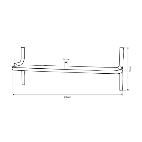 Arco Wall-Mounted Shelf - Modern Durable Stainless-Steel Storage Organizer