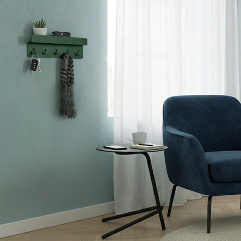 Modern side table with matching keys and mail shelf in stylish design طاولة جانبية عصرية مع رف مفاتيح وبريد بتصميم أنيق