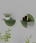 Two piece modern wall shelf set with deep storage for kitchen or bathroom طقم رفوف حائط عصري بمكان تخزين عميق للمطبخ أو الحمام