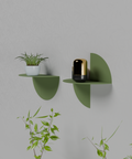 Two piece modern wall shelf set with deep storage for kitchen or bathroom طقم رفوف حائط عصري بمكان تخزين عميق للمطبخ أو الحمام