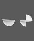 Two piece modern wall shelf set with deep storage for kitchen or bathroom طقم رفوف حائط عصري بمكان تخزين عميق للمطبخ أو الحمام