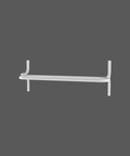 Spacious wall mounted stainless steel shelf organizer for home office or bathroom رف حائطي واسع من ستانلس ستيل لتنظيم الأغراض في المنزل أو المكتب أو الحمام