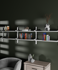 Spacious wall mounted stainless steel shelf organizer for home office or bathroom رف حائطي واسع من ستانلس ستيل لتنظيم الأغراض في المنزل أو المكتب أو الحمام