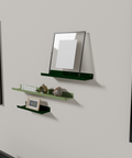 Set of three modern metal shelves for décor books and essentials طقم من ثلاثة رفوف معدنية حديثة للديكور والكتب والأغراض