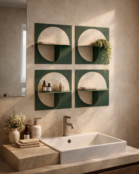 Circa Shelves Set DE 7 - Modern Four-Piece Storage Organizer (4 pcs)