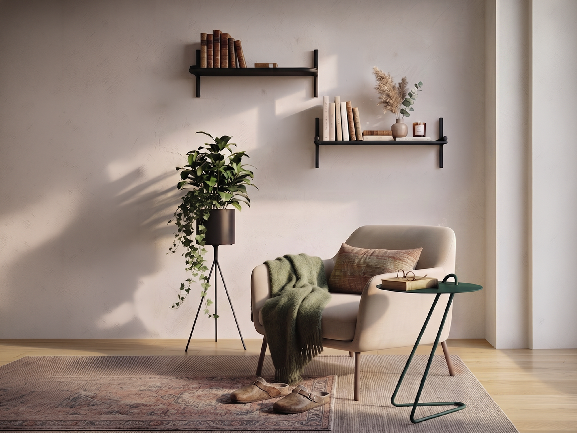 Minimalist Side Table Corner