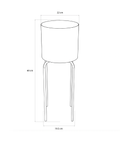 Modern wide planter pot for indoor or outdoor plants with elegant sleek design وعاء زرع عريض عصري للنباتات الداخلية والخارجية بتصميم أنيق