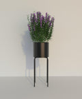 Modern wide planter pot for indoor or outdoor plants with elegant sleek design وعاء زرع عريض عصري للنباتات الداخلية والخارجية بتصميم أنيق