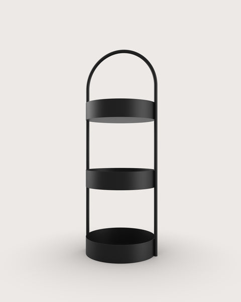 Round Shelving Unit – Modern Stainless-Steel Storage & Display for Stylish Interiors