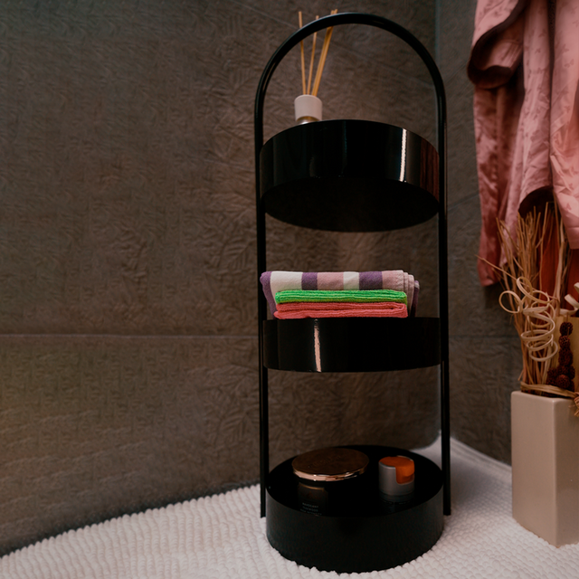 Round Shelving Unit Modern Stainless Steel Storage – Raffinata