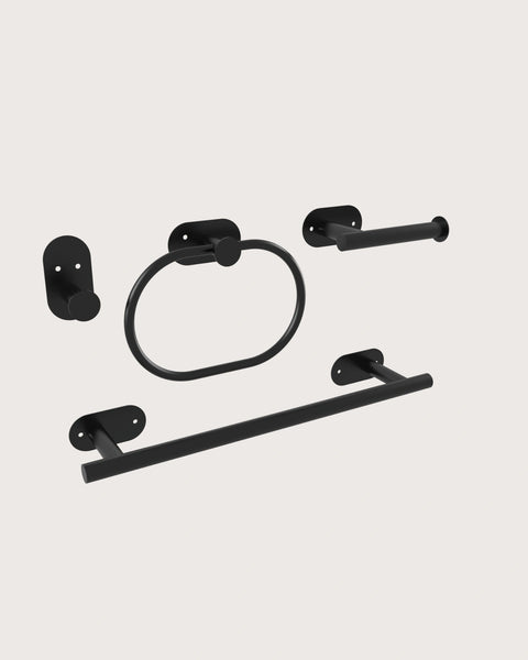 Oval Hand Towel Holder Set – Modern Bathroom Accessory (4 Pcs )