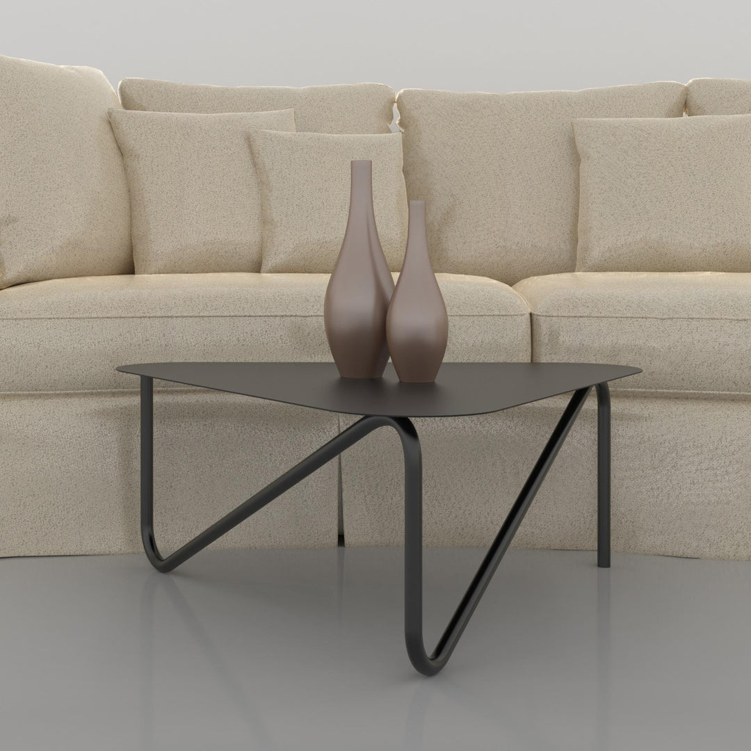 Triangle Modern Coffee Table Sculptural Metal – Raffinata