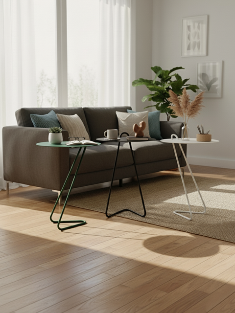 Angolo Modern Side Table - Minimalist Space-Saving Accent Furniture