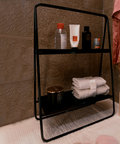 Spacious modern stainless steel big table shelf with multi level storage رف طاولة كبير من ستانلس ستيل بتصميم حديث مع تخزين متعدد المستويات