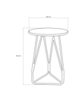 Open wire metal side table with minimalist modern design for living room or bedroom طاولة جانبية سلكية بتصميم معدني بسيط وعصري لغرفة المعيشة أو النوم
