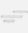 Set of three modern metal shelves for décor books and essentials طقم من ثلاثة رفوف معدنية حديثة للديكور والكتب والأغراض