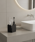 Compact stainless steel bathroom holder for toiletries and small accessories حامل حمام ستانلس ستيل مدمج للأدوات والأغراض الصغيرة
