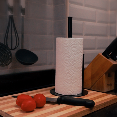 Kitchen Paper Holder – Modern Minimalist Stainless-Steel Countertop Organizer