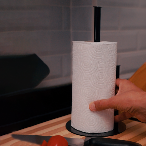 Kitchen Paper Holder – Modern Minimalist Stainless-Steel Countertop Organizer