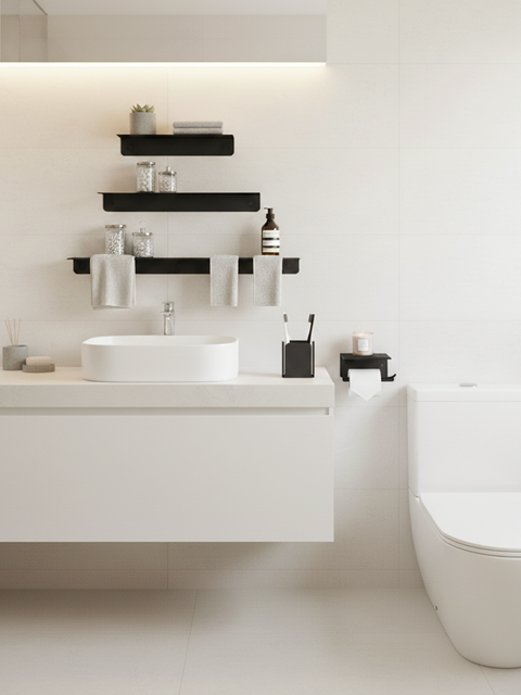 Candella Trio Caddies B 20 - Modern Wall-Mounted Bathroom Storage Shelves