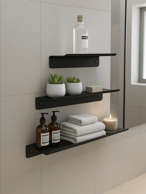 Candella Trio Caddies B 20 - Modern Wall-Mounted Bathroom Storage Shelves