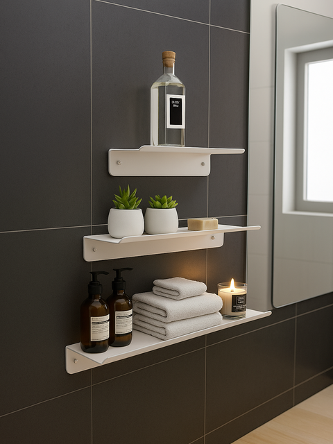 Candella Trio Caddies B 20 - Modern Wall-Mounted Bathroom Storage Shelves